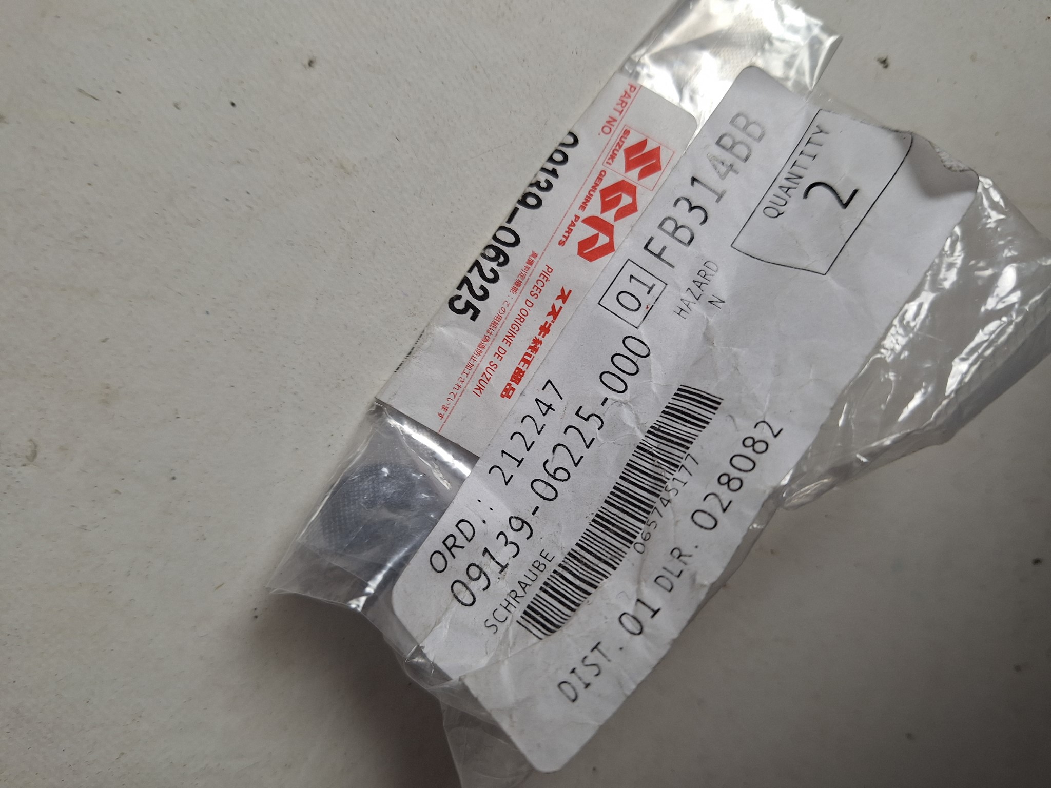 Picture of SUZUKI  Schraube  09139-06225